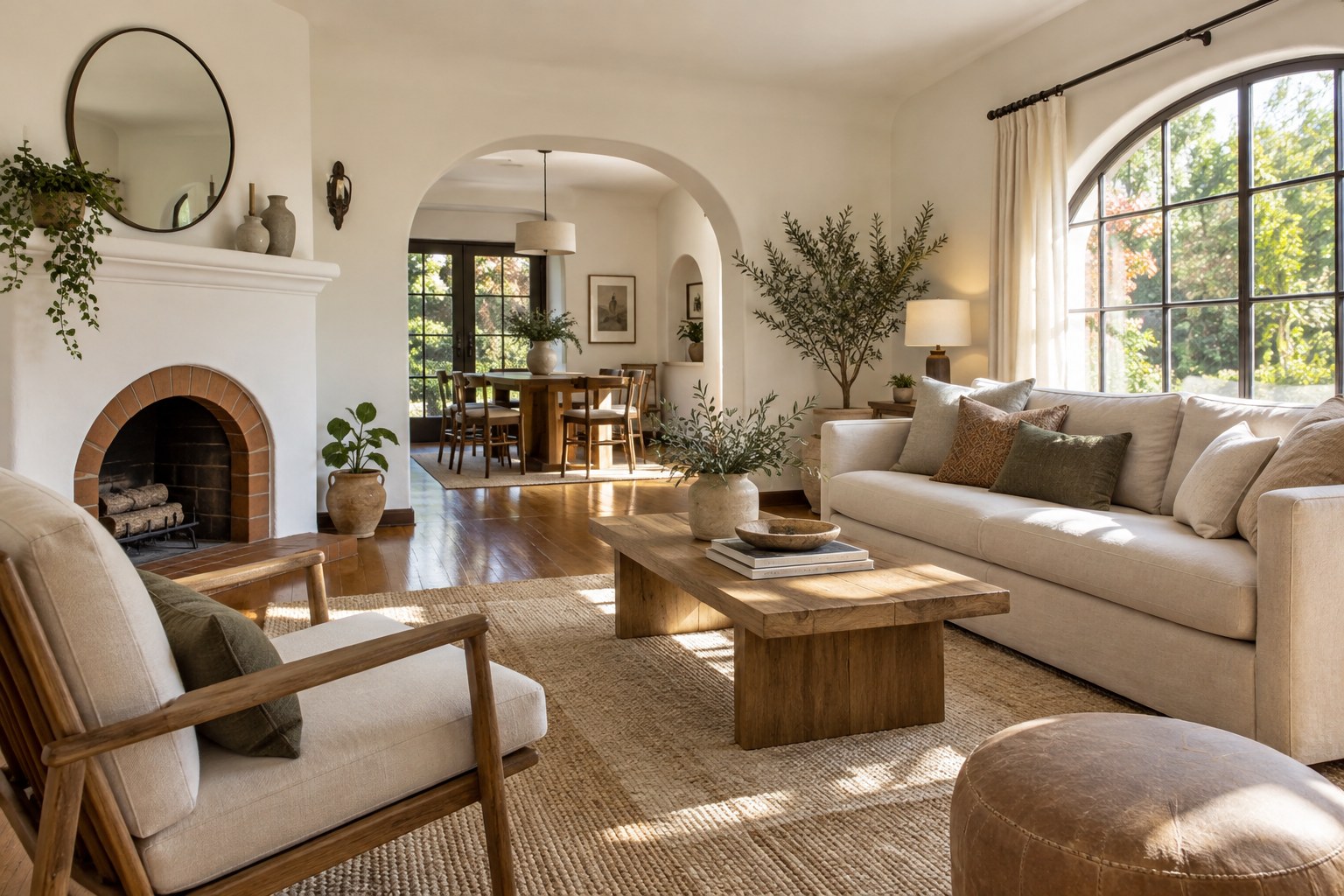 A bright San Jose home interior, illustrative